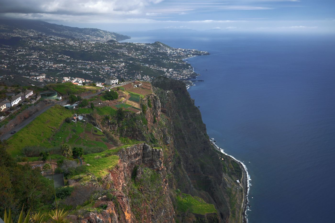 The high sea cliff of Cabo Girão above the Atlantic, Madeira