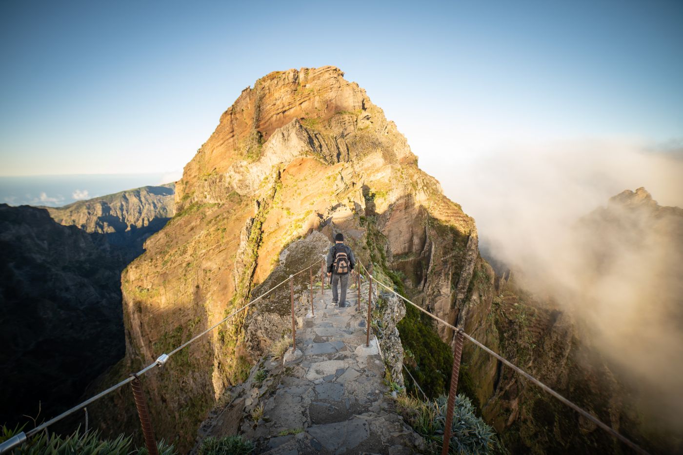 Mountain peaks rising above a sea of cloud at Pico do Arieiro