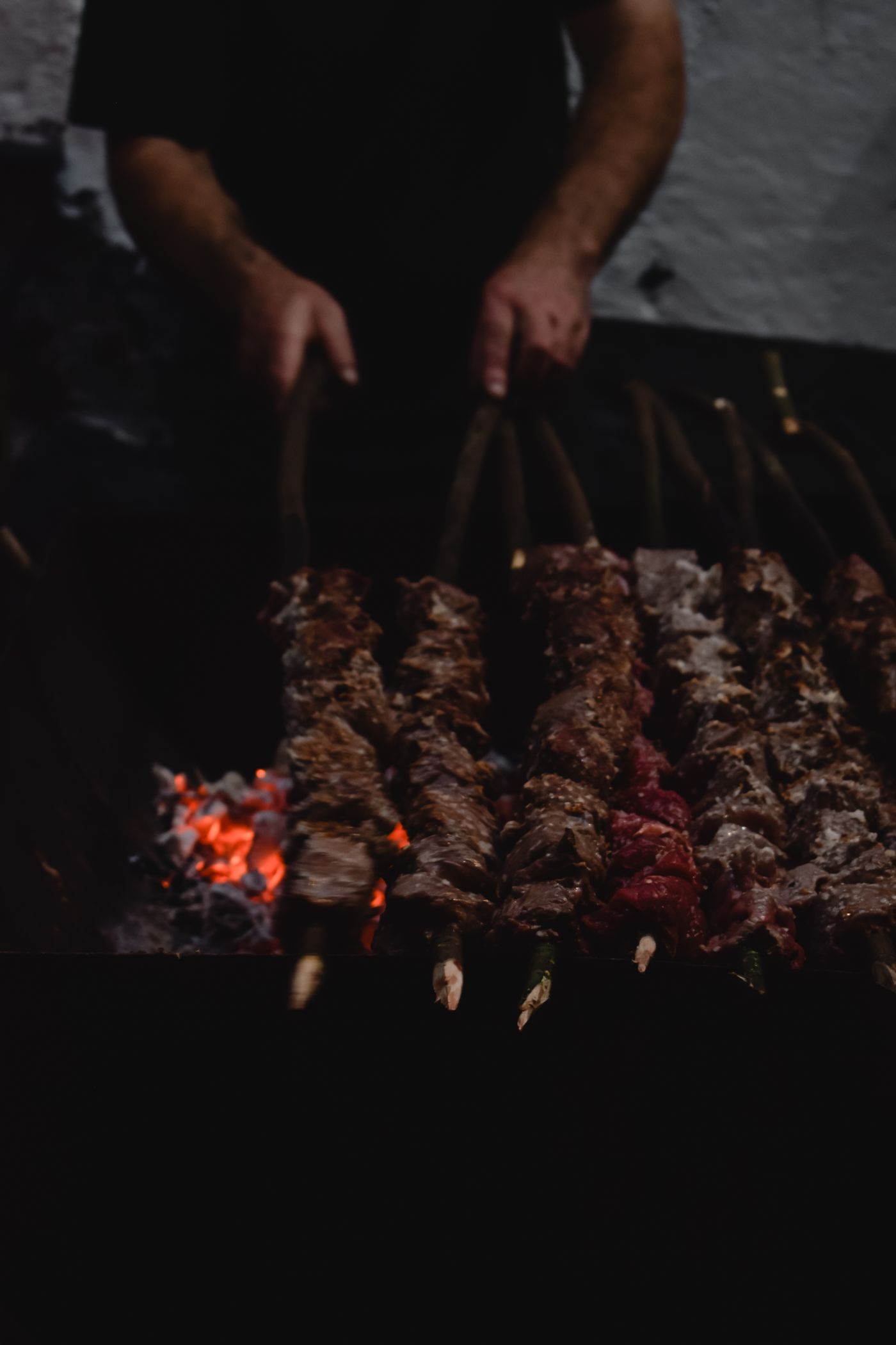 Espetada beef skewers on a bay-laurel stick, a Madeiran dish